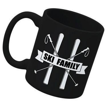 Ski Family White Coffee Mug